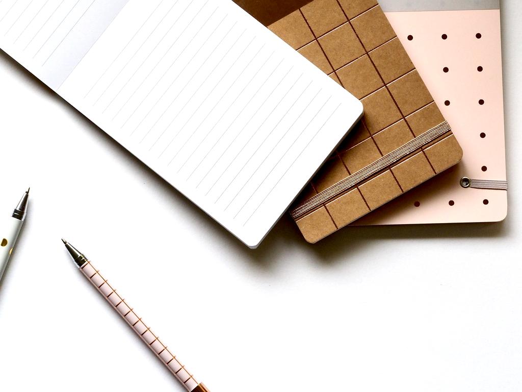 Time management calendar and planning tools on desk